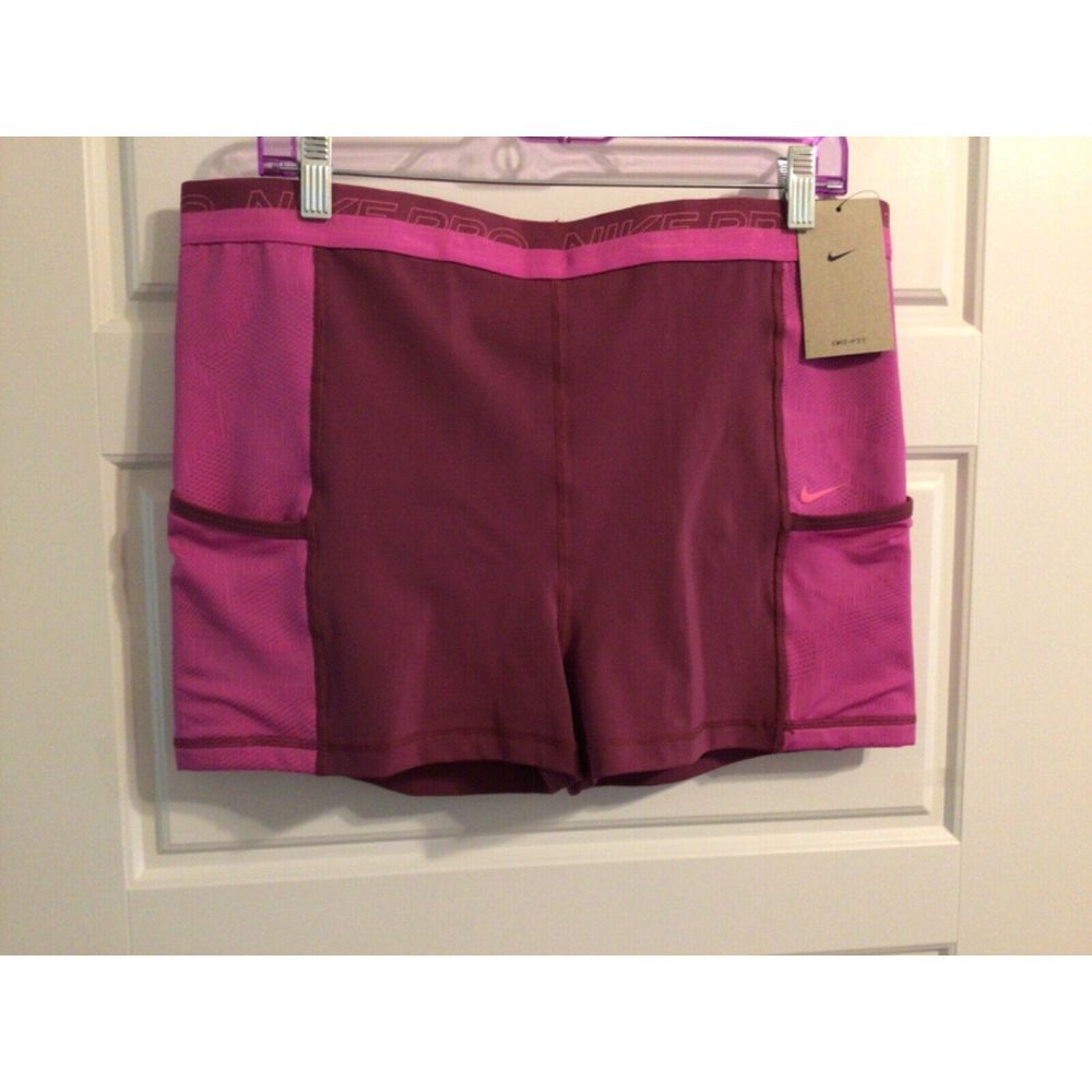 New Women's Nike PRO Training Tight Fit High-Rise 3" Shorts DX0059 SZ MED DX0059